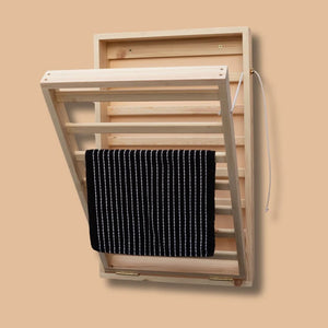 Handcrafted Wooden Foldable Towel Rack