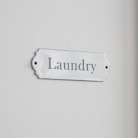 Enamel Laundry Sign