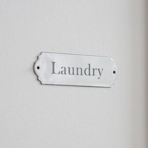 Enamel sign - Laundry