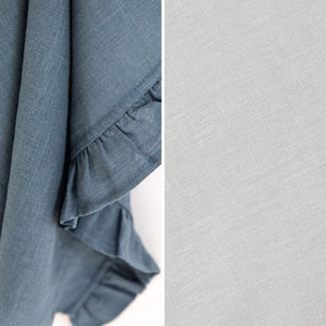 Ruffle Trim Linen Tea Towels - Bundle of 2