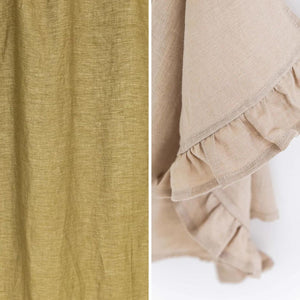 Ruffle Trim Linen Tea Towels - Bundle of 2