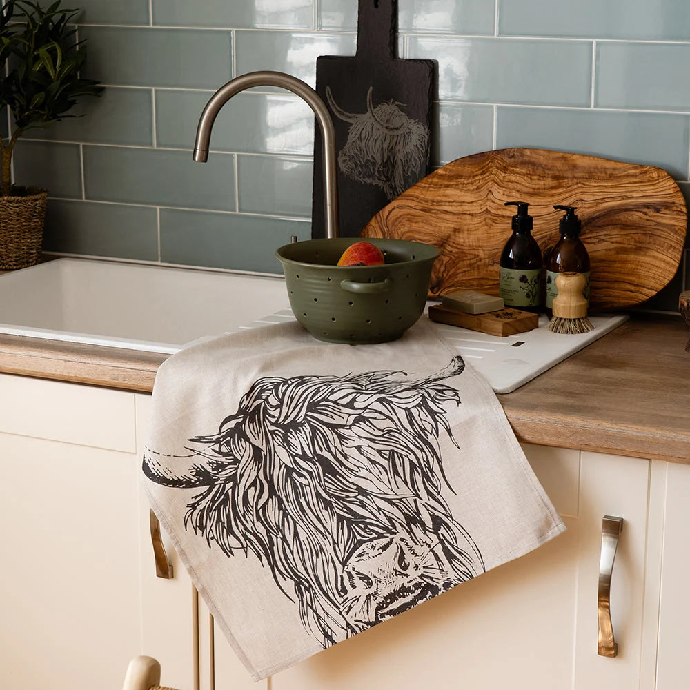 Scottish Linen with Cotton Tea Towels