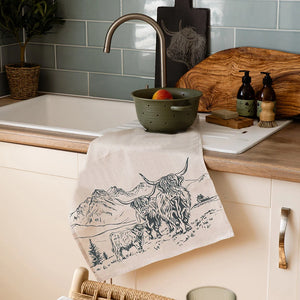 Scottish Linen with Cotton Tea Towels