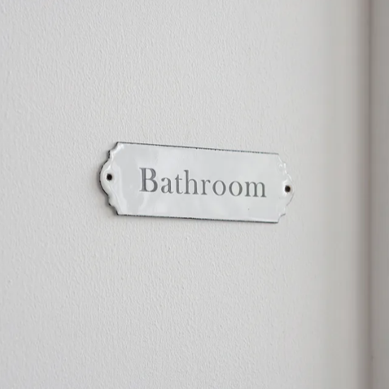 Enamel Bathroom Sign