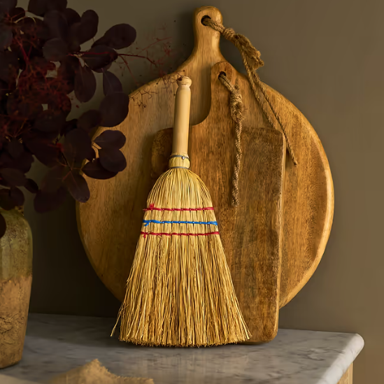 Traditional Straw Broom