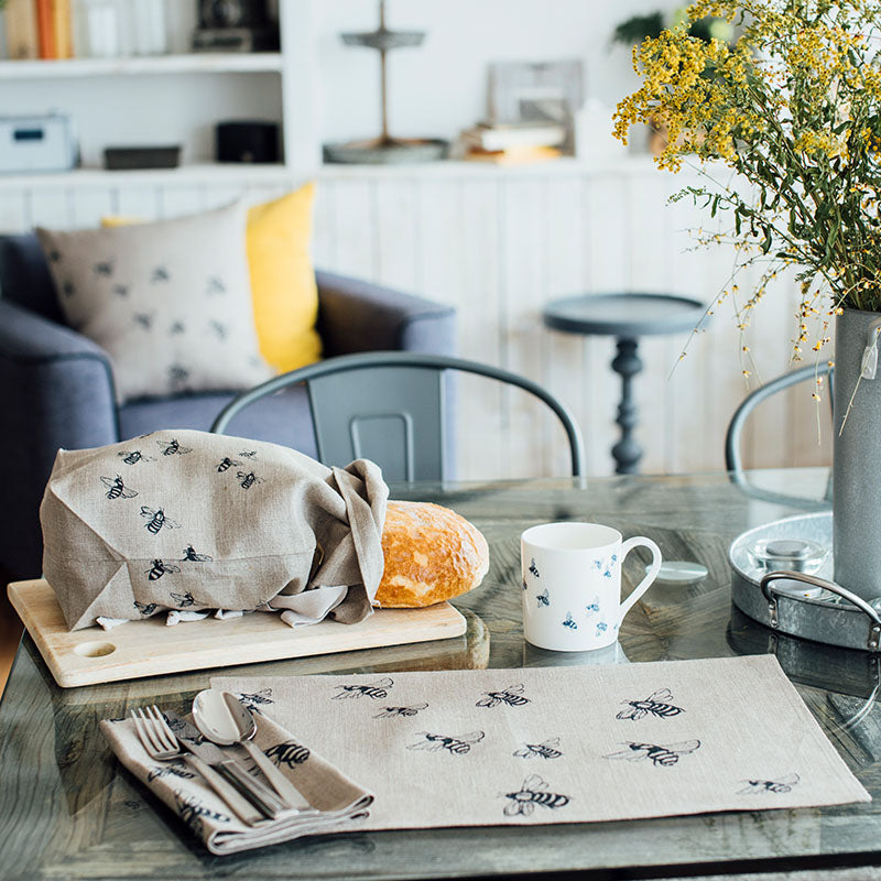 Honey Bee pure linen placemats - Sheila Maid 100% linen made in the UK