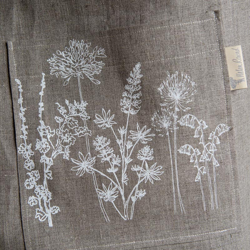 Hand Printed Linen Apron