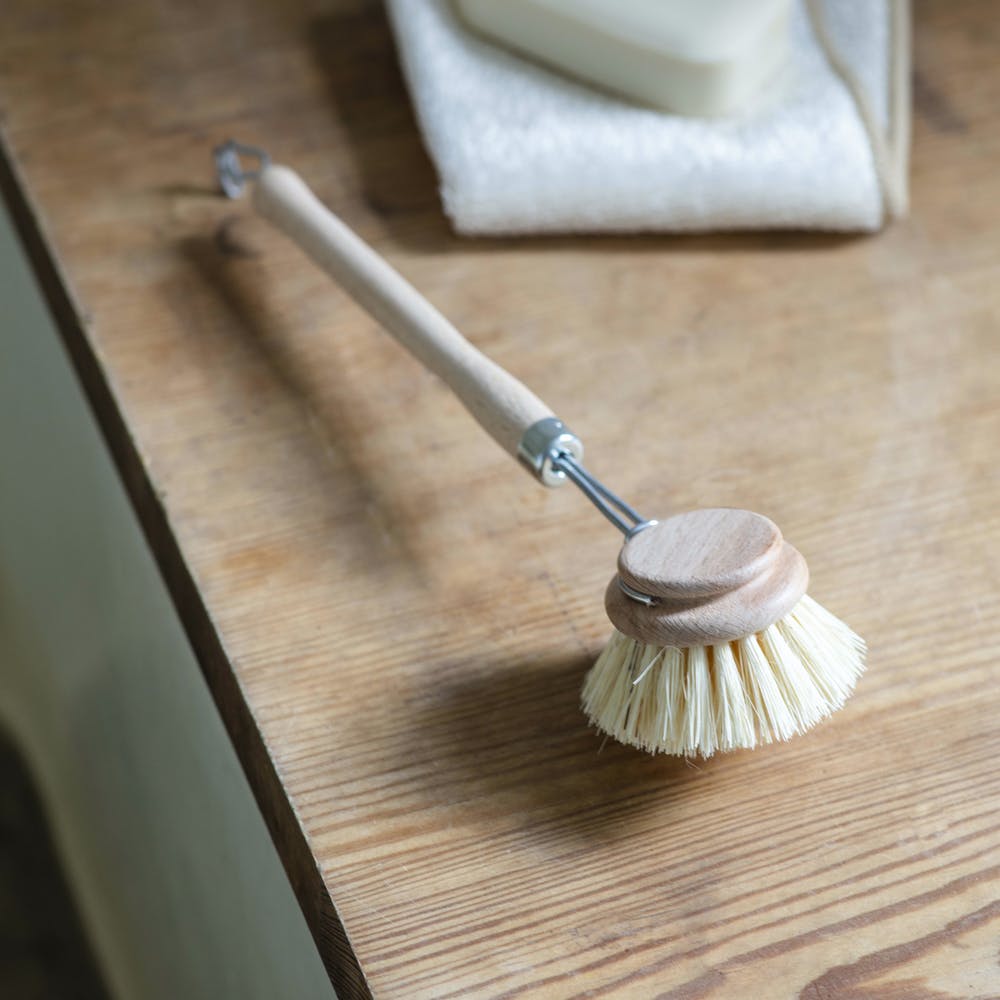 Traditional wooden washing up brush