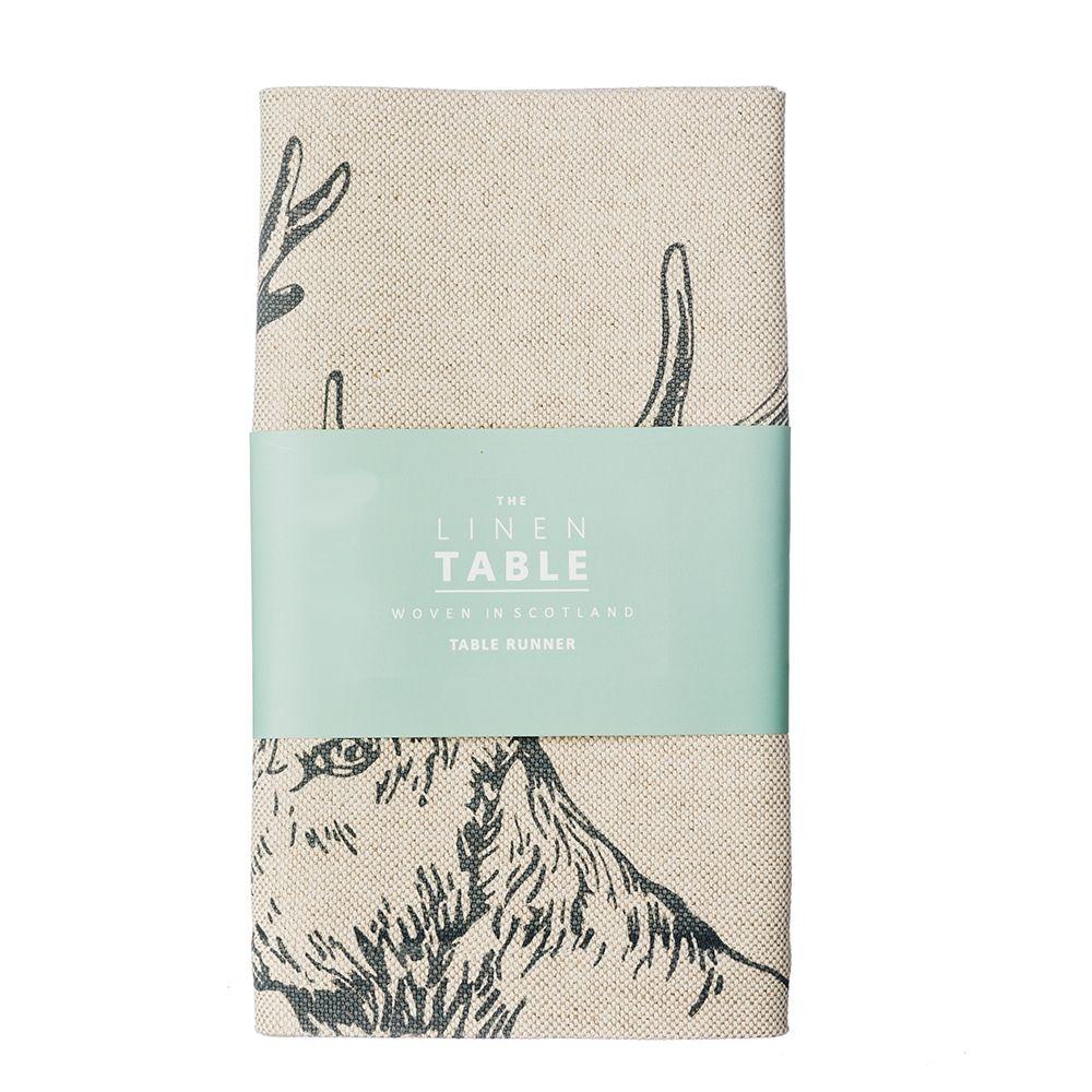Scottish linen Table runners- Stag Design