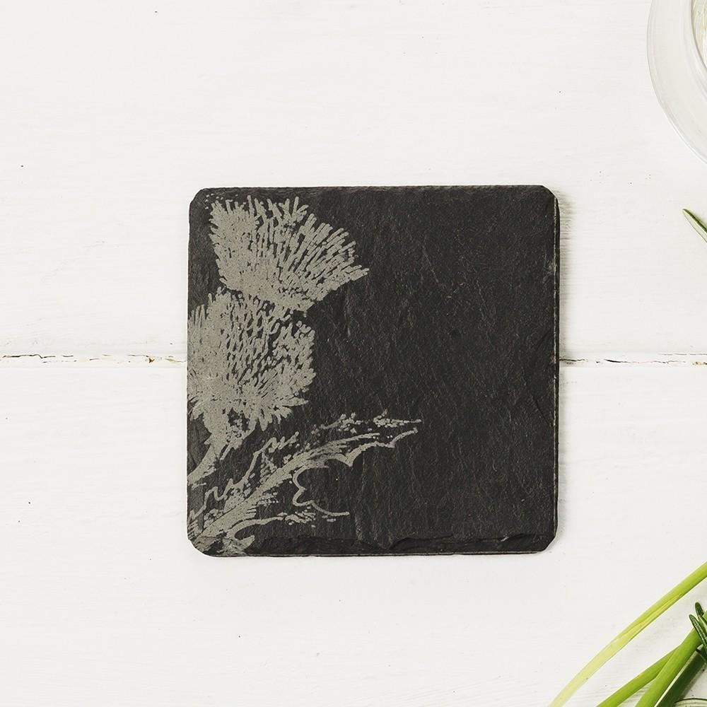 Scottish Slate Coaster with Scottish Theme Table ware