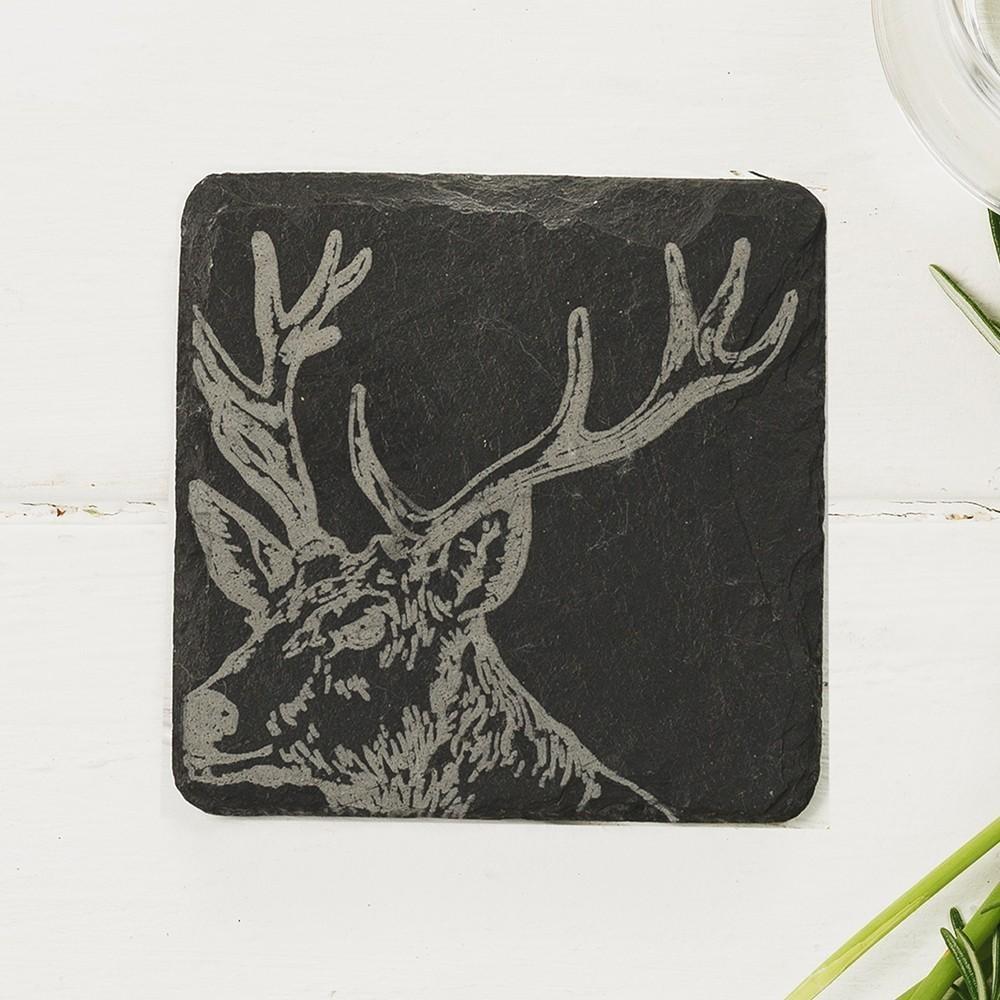 Scottish Slate Coaster with Scottish Theme Table ware