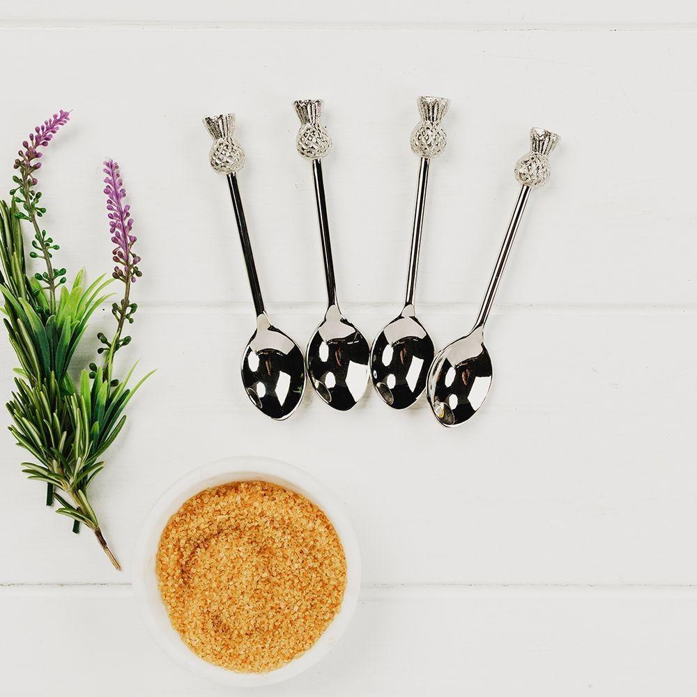 Scottish Themed Spoons - 2 Designs Antlers Or Thistle